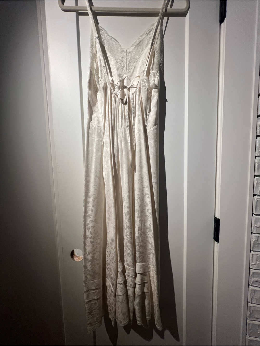 Zadig & Voltaire Ivory Lace-Trim Satin Slip Dress - Picture 6 of 7
